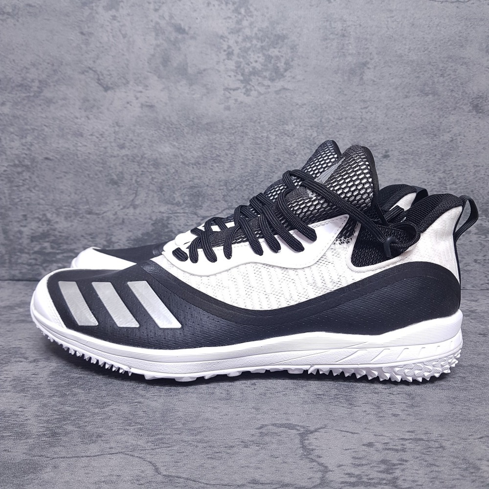 ADIDAS Icon V Trainer Iced Baseball Turf Shoes Mens Size 13 Black White FV4222